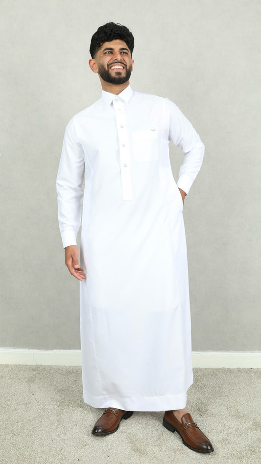 Authentic Premium Men's White Jubba 