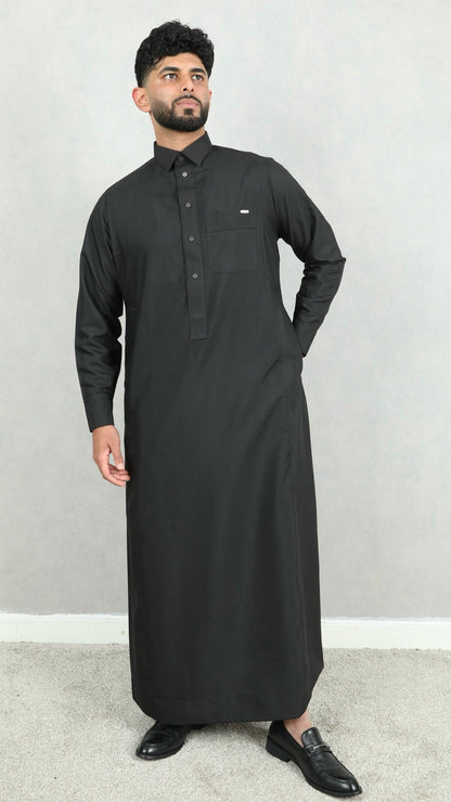 Authentic Premium Mens Black Jubba